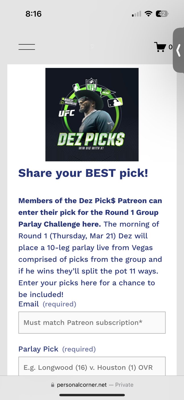 March Madness group parlay challenge